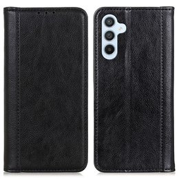 Obal na mobil pre Samsung Galaxy A36 5G, Wallet Litchi Leather, čierne