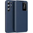Flipové puzdro pre Samsung Galaxy S25+ Plus, Smart View Wallet, modré