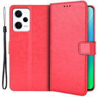 Klapkové puzdro pre Xiaomi Redmi Note 12 5G / POCO X5 5G, Crazy Horse Wallet, červené