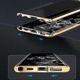 Magnetické puzdro Dual Glass MagSafe pre Samsung Galaxy S24+ Plus, zlaté