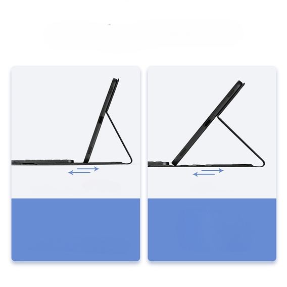 Puzdro + klávesnica Samsung Galaxy Tab S9 Ultra, Dux Ducis TouchPad Leather Pen Slot, čierne