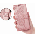 Klapkové puzdro pre Oppo A40 / Oppo A40m, Butterfly, ružové rose gold