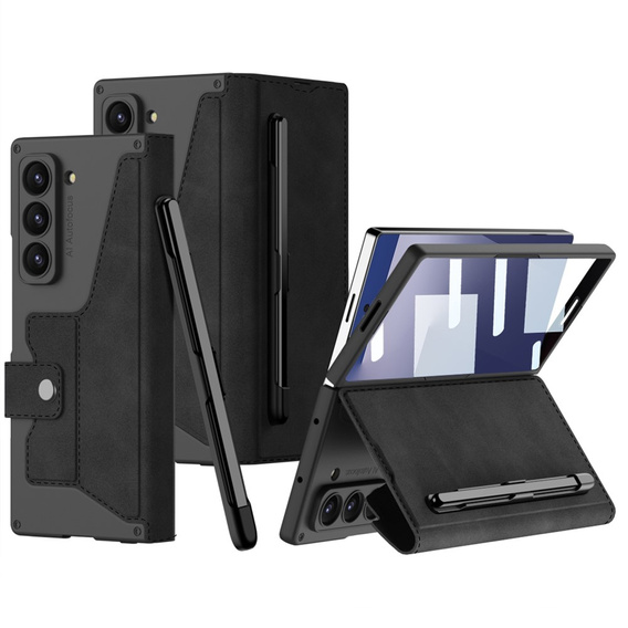 Peňaženkové puzdro s chlopňou čierne pre Samsung Galaxy Z Fold 7 5G