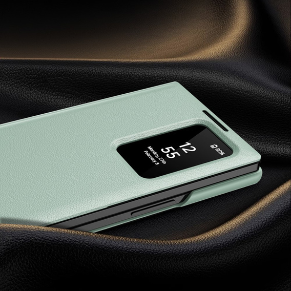 Flipové puzdro pre Samsung Z Fold5 5G, Smart View Wallet, zelený