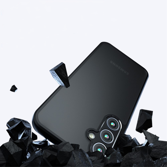 Obal na mobil pre Samsung Galaxy A25 5G, Fusion, transparentné / čierne + 9H sklo 