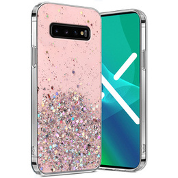 Obal na mobil pre Samsung Galaxy S10 Plus, Glittery, ružové