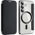 Klapkové puzdro pre Samsung Galaxy S24, RFID Wallet MagSafe CamShield, čierne