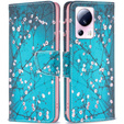 Klapkové puzdro pre Xiaomi 13 Lite, Wallet, sakura, modré