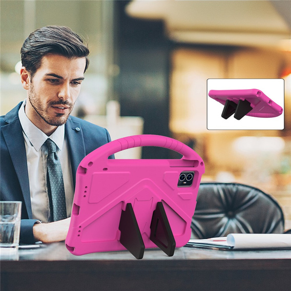 Detské puzdro pre T Tablet 2 5G, so stojanom a rukoväťou, ružové