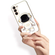 Obal na mobil pre Samsung Galaxy S21 FE, Astronaut, biele