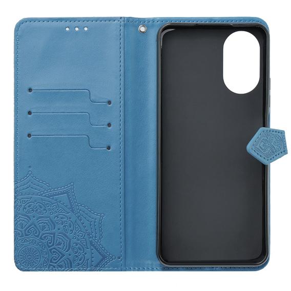 Klapkové puzdro pre Oppo A58 4G, Mandala, modré