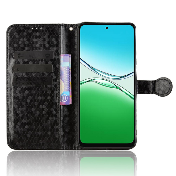 Flipové puzdro pre Oppo A5 5G / A5m, Wallet Rhombus, čierne