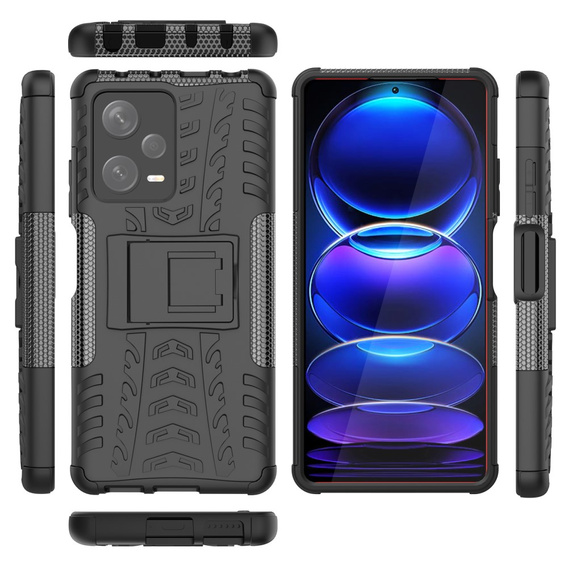Obal na mobil pre Xiaomi Redmi Note 12 Pro+ 5G, Tire Armor, čierne