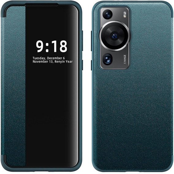 Flipové puzdro pre Huawei P60 Pro, Side View, modré