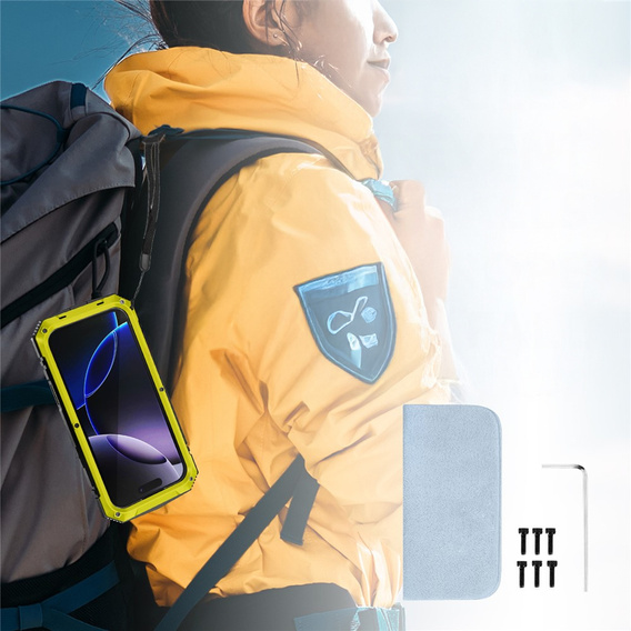 Puzdro R-JUST s podstavcom a integrovaným sklom pre iPhone 17 Pro