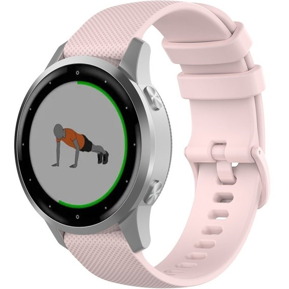 Pasek Silikonowy 18mm do Garmin Vivomove 3S / Vivoactive 4S, Pink