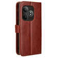 Klapkové puzdro pre Realme GT 6 / 6T, Crazy Horse Wallet, hnedé