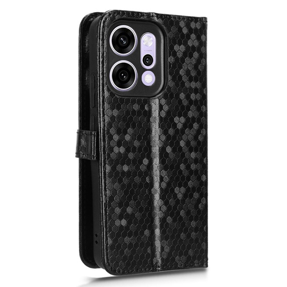 Klopové puzdro pre Oppo Reno 14, Wallet Rhombus, čierne