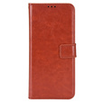 Klapkové puzdro pre Oppo A17, Crazy Horse Wallet, hnedé