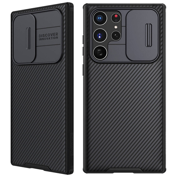 Puzdro pre Samsung Galaxy S23 Ultra, pancierované Nillkin, CamShield Pro, čierne