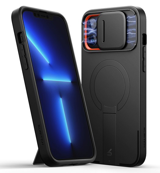 Puzdro pre iPhone 12 Pro Max / 13 Pro Max, Suritch Shockproof, pre MagSafe, čierne