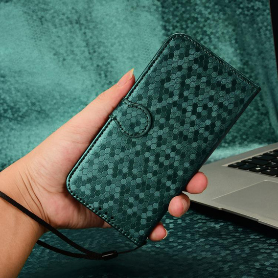 Flipové puzdro pre Realme Note 70T 4G, Wallet Rhombus, zelený