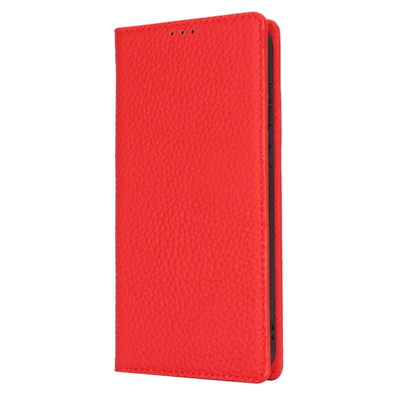 Klapkové puzdro pre Samsung Galaxy S25, Litchi Skin Grain, červené