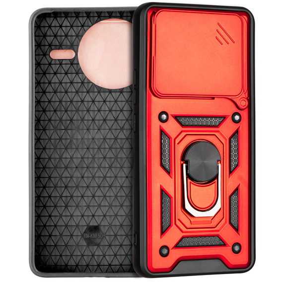 Obal na mobil pre Xiaomi Poco F7 Pro, CamShield Slide, červené