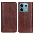 Obal na mobil pre Xiaomi Redmi Note 13 Pro 5G, Wallet Litchi Leather, hnedé