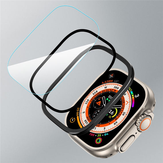 Ochranný rám s tvrdeným sklom pre Apple Watch Ultra 1/2/3 49 mm