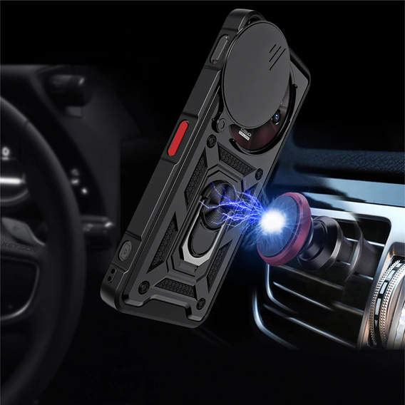 Obal na mobil pre Xiaomi Poco F7 5G, CamShield Slide, čierne