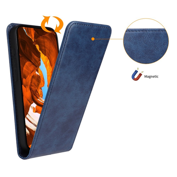 Klapkové puzdro pre Samsung Galaxy S25, Flip, tmavomodré