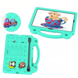 Detské puzdro pre Samsung Galaxy Tab S7/S8/S9, Cute Patterns, so stojanom, zelený
