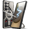 Puzdro pre Samsung Galaxy S25 Ultra, Tongate MECH MagSafe Series, čierne + 9H tvrdené sklo