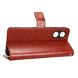 Klapkové puzdro pre Oppo A17, Crazy Horse Wallet, hnedé