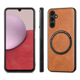 Obal na mobil pre Samsung Galaxy A14 5G, Leather Hybrid MagSafe, hnedé