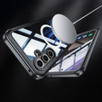 Puzdro pre Samsung Galaxy S25+ Plus, Shockproof, so sklom, pre MagSafe, čierne