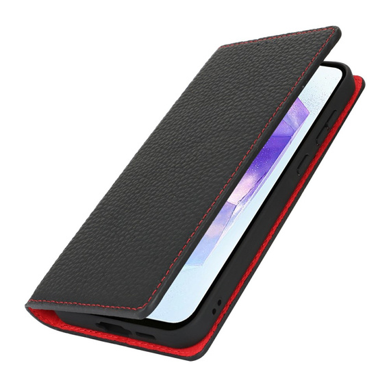 Klapkové puzdro pre Samsung Galaxy S25, Litchi Skin Grain, čierne