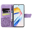 Klapkové puzdro pre Honor Magic 6 Lite 5G, Butterfly, fialové