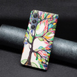 Klapkové puzdro pre Samsung Galaxy M34, Wallet, tree of life, biele