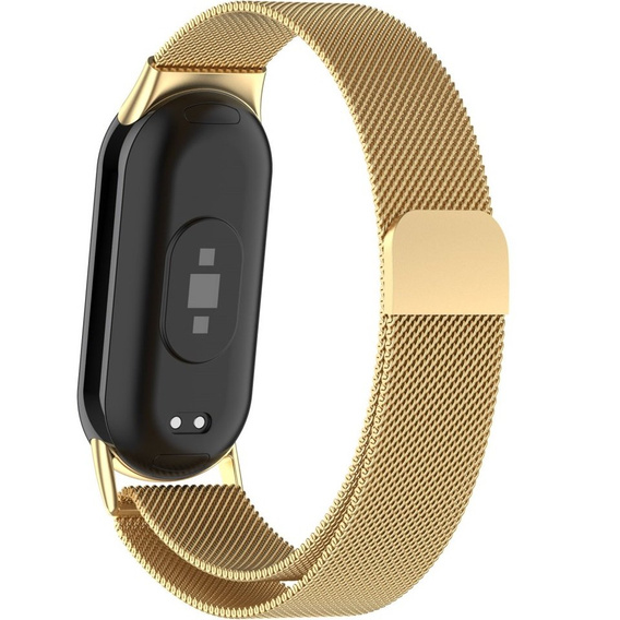 Milánsky náramok s puzdrom pre Xiaomi Smart Band 10 / 9 / 8, zlaté