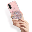 Obal na mobil pre Huawei P Smart 2021/Y7A, Glittery, ružové