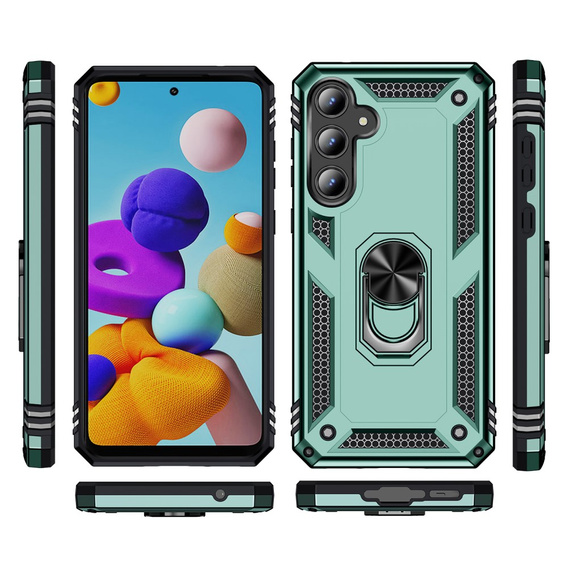 Pancierované obal na mobil pre Samsung Galaxy A55 5G, Nox Case Ring, zelený