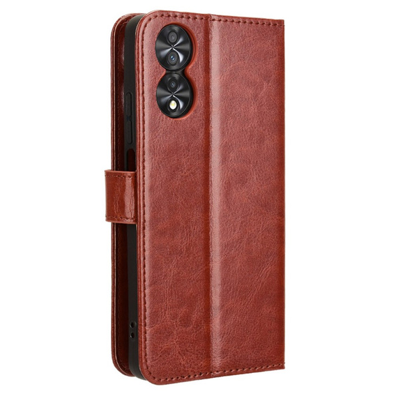 Klapkové puzdro pre TCL 40 NxtPaper, Crazy Horse Wallet, hnedé
