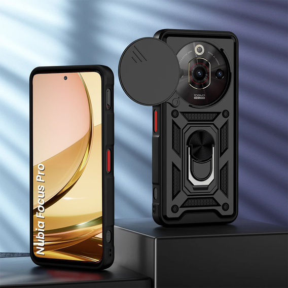 Obal na mobil pre Xiaomi Poco F7 5G, CamShield Slide, čierne