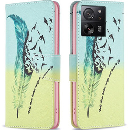 Klapkové puzdro pre Xiaomi 13T / 13T Pro / Redmi K60 Ultra, Wallet, feather, modré