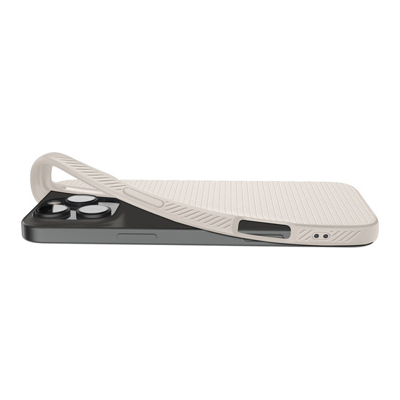 Puzdro Spigen pre iPhone 16 Pro Max, Liquid Air, titán + tvrdené sklo 9H