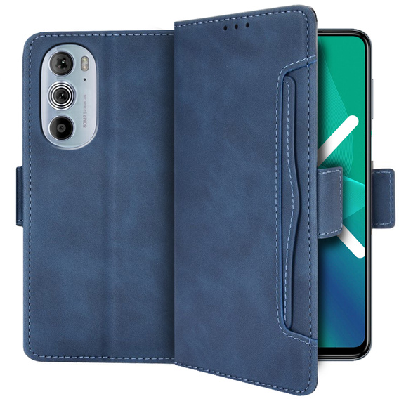 Klapkové puzdro pre Motorola Edge 30 Pro, Card Slot, modré