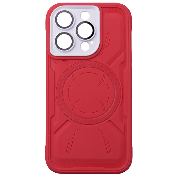 Puzdro pre iPhone 15 Pro, ERBORD Armor Mag, červené
