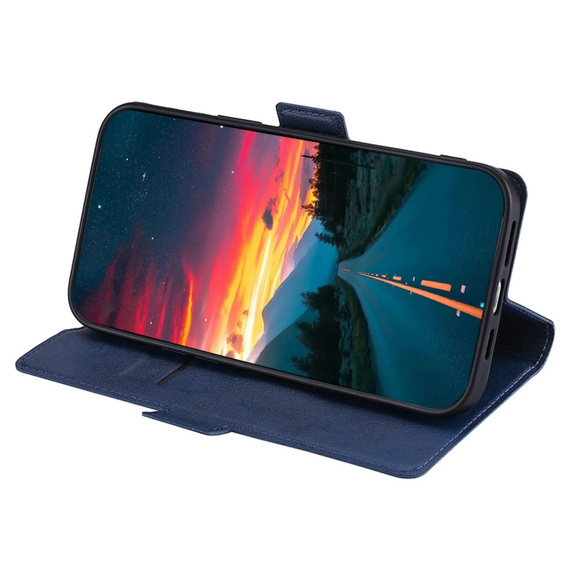 Klapkové puzdro pre Motorola Edge 30 Neo 5G, Wallet Thin Magnet, tmavomodré
